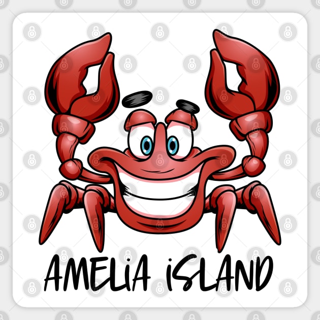 Amelia Island Florida Beach Crab Sticker by BDAZ